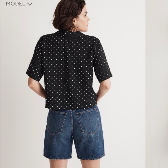 Madewell Charcoal and White Geometric Shirt - Picture 2 of 4